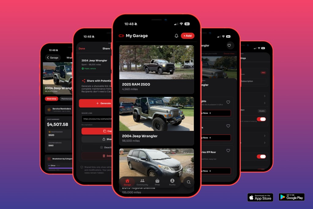CarJourney app across devices